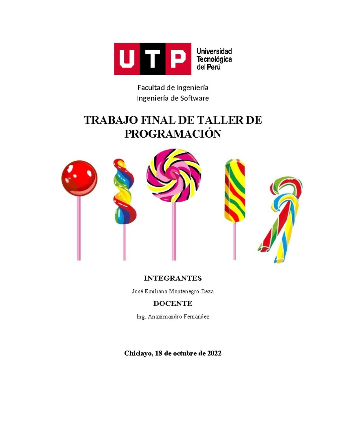 Trabajo Final programacion - Facultad de Ingeniería Ingeniería de ...