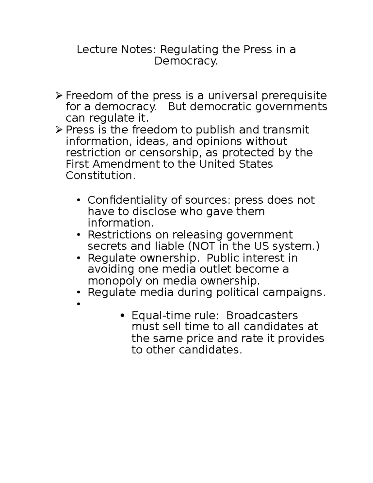 regulating-the-press-in-a-democracy-freedom-of-the-press-is-a