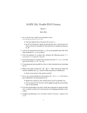 Samples Exam 1 Solutions - Solutions Year 1 MATH 2551 Exam 1 Sample A ...