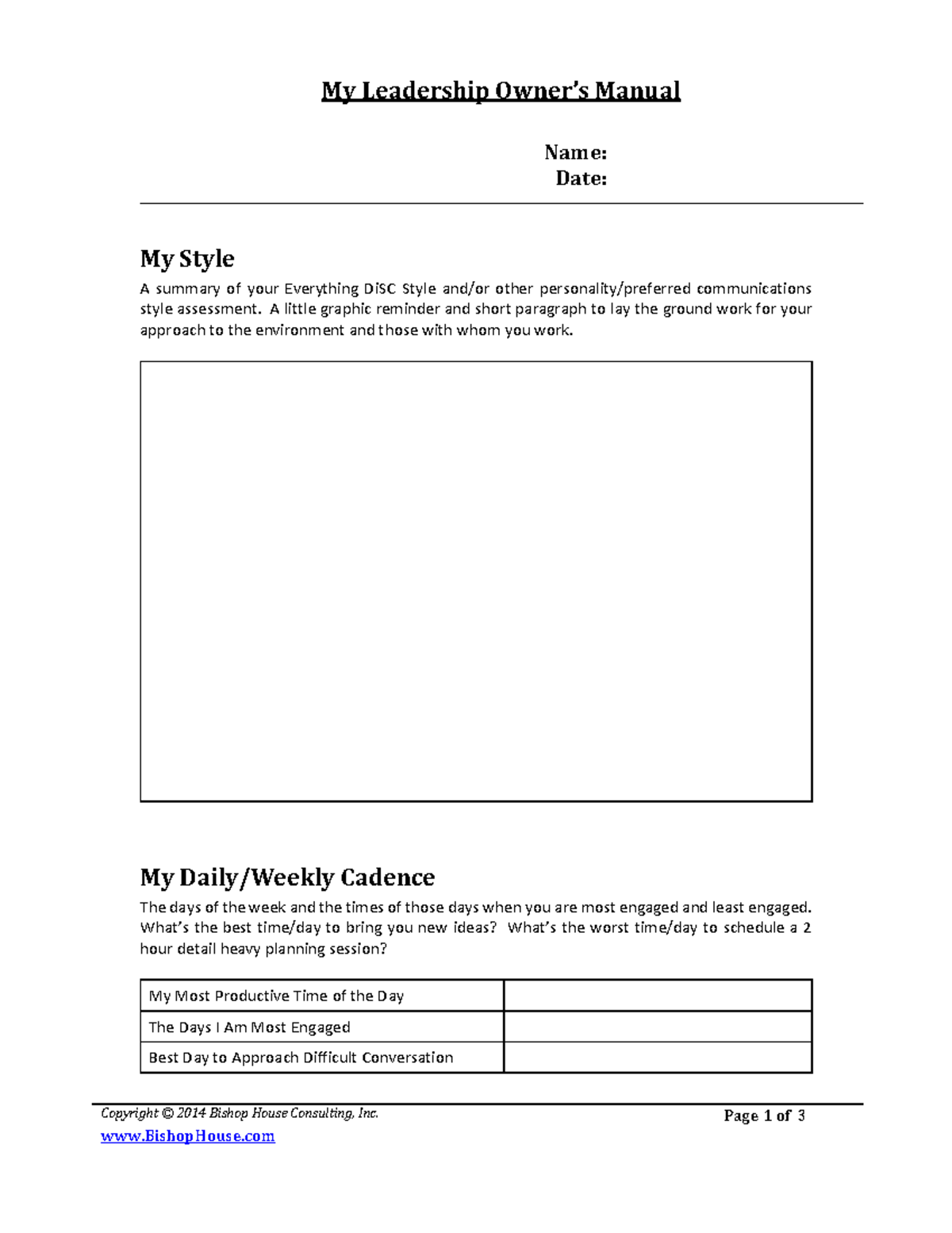 My Leadership Owners Manual mm yyyy - My Leadership Owner’s Manual Name ...
