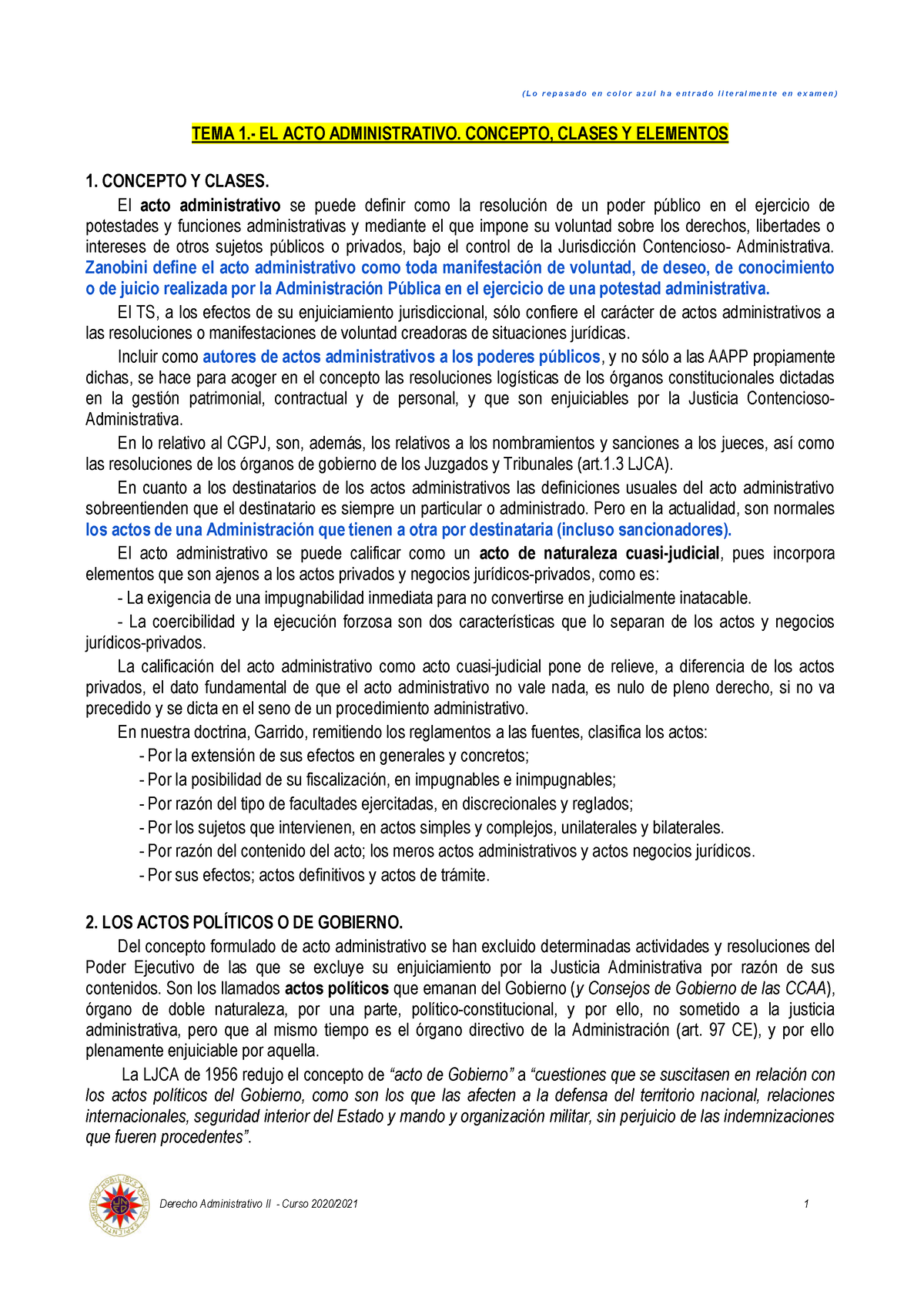 @Apuntes Adtivo II Geneva - TEMA 1.- EL ACTO ADMINISTRATIVO. CONCEPTO ...