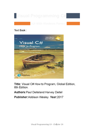 Visual programming C# GUI With Windows Forms Part C - Visual ...