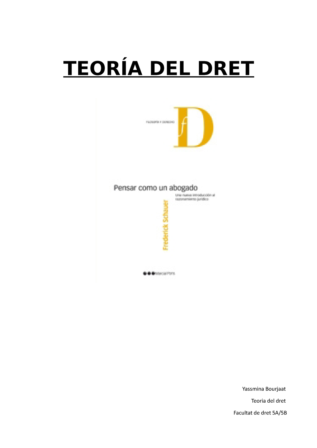 Apunts Teoria Del Dret I: Pensar Como Un Abogado - TEORÍA DEL DRET ...