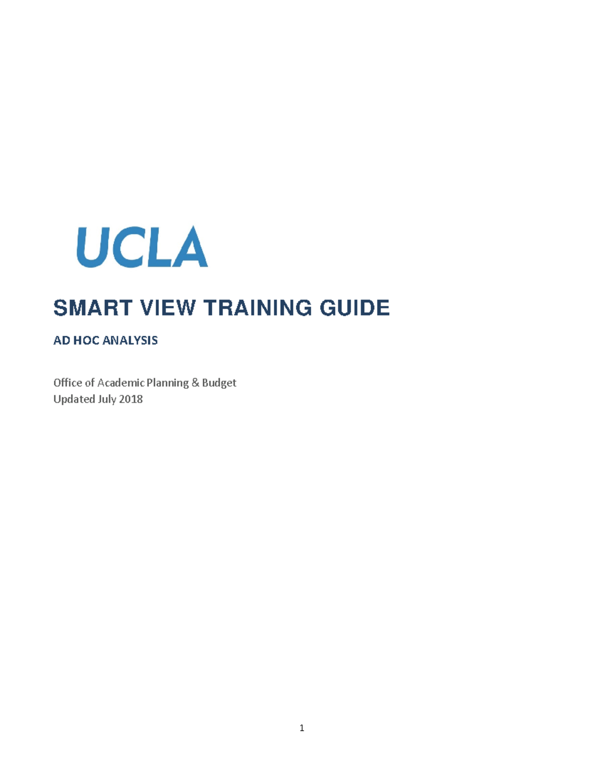 Smart View Ad Hoc Reports Training Manual - SMART VIEW TRAINING GUIDE ...
