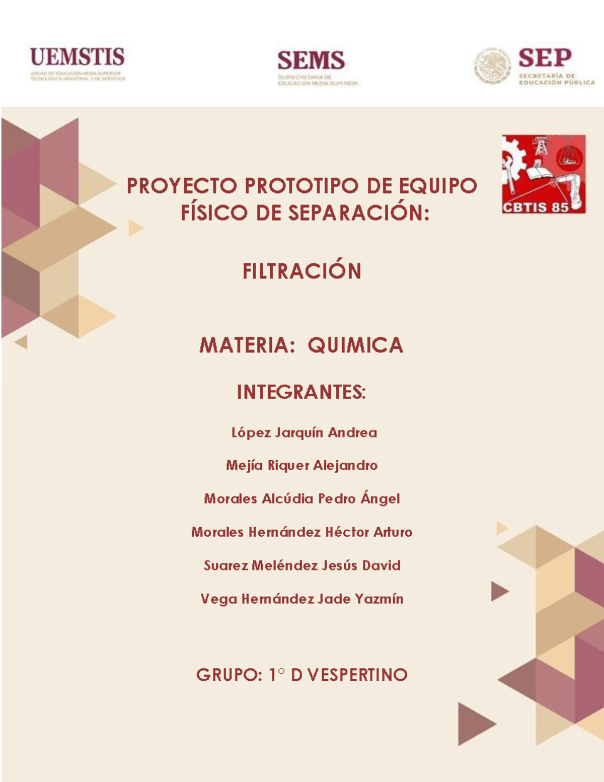 Proyecto Final De Quimica Proyecto Prototipo De Equipo F Sico De