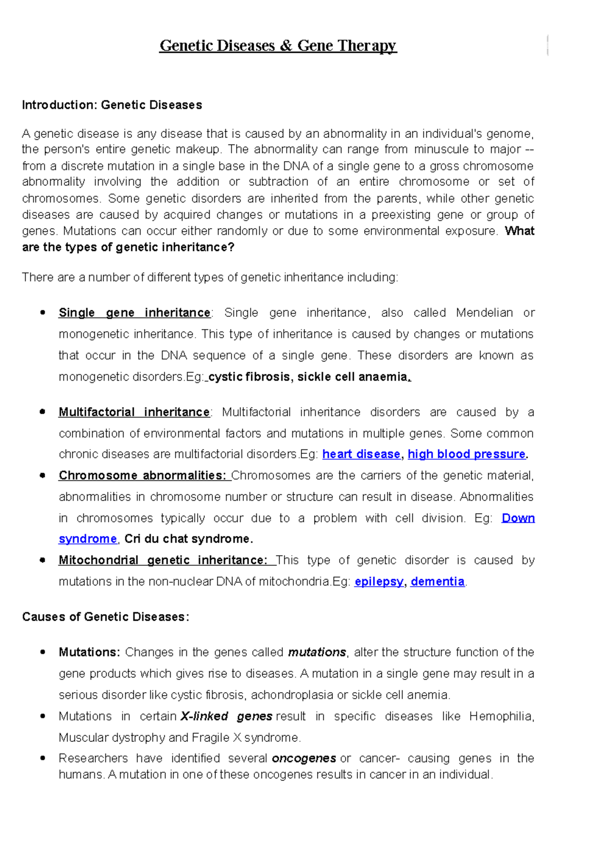 genetic-diseases-essay-genetic-diseases-gene-therapy-introduction