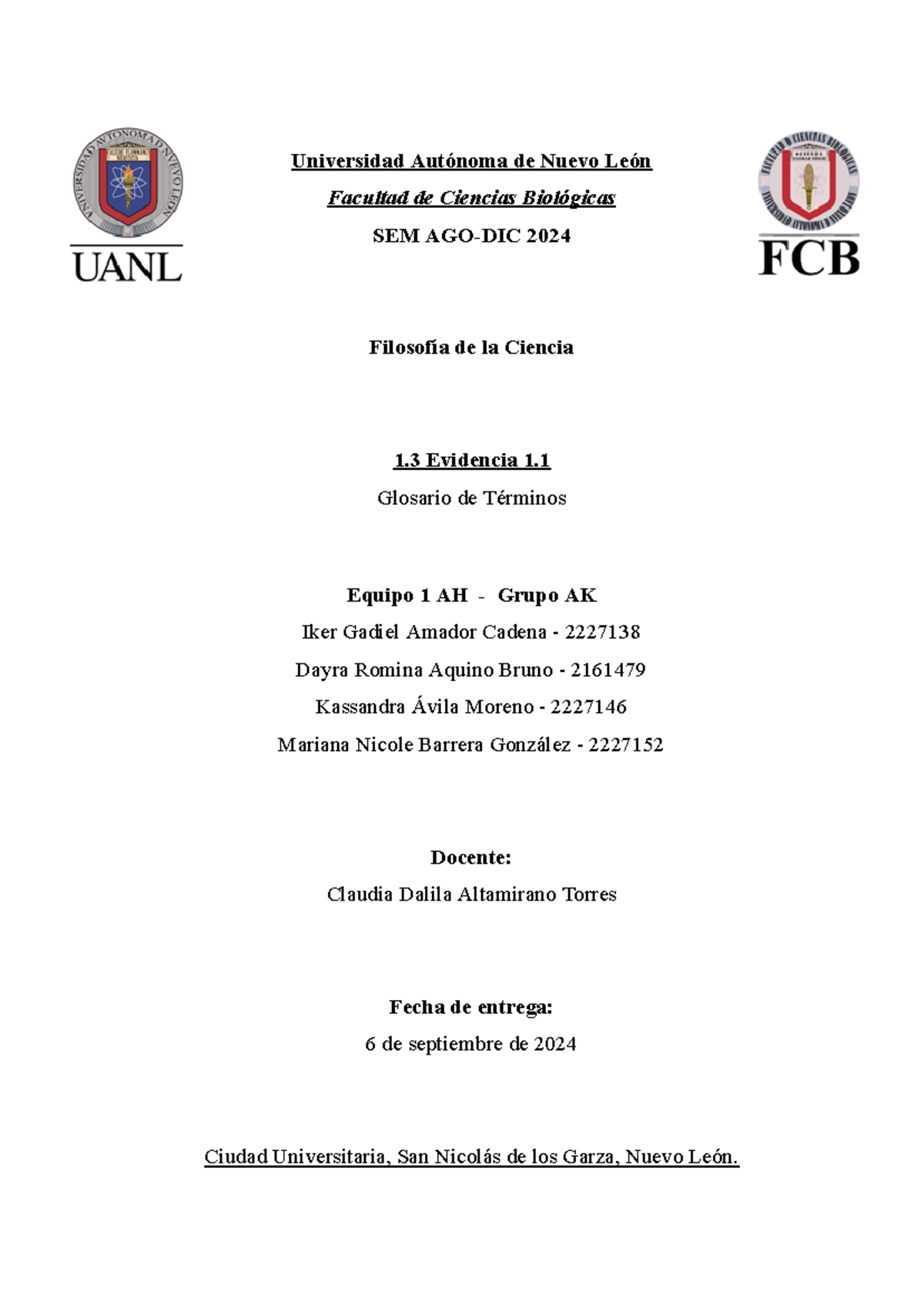Evidencia 1 - HIJ - Universidad Autónoma de Nuevo León Facultad de ...