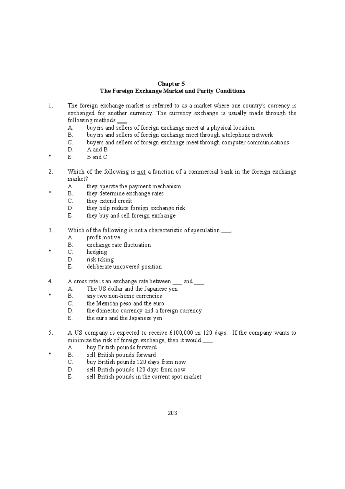 C5 - mne tự soạn - Chapter 5 The Foreign Exchange Market and Parity ...