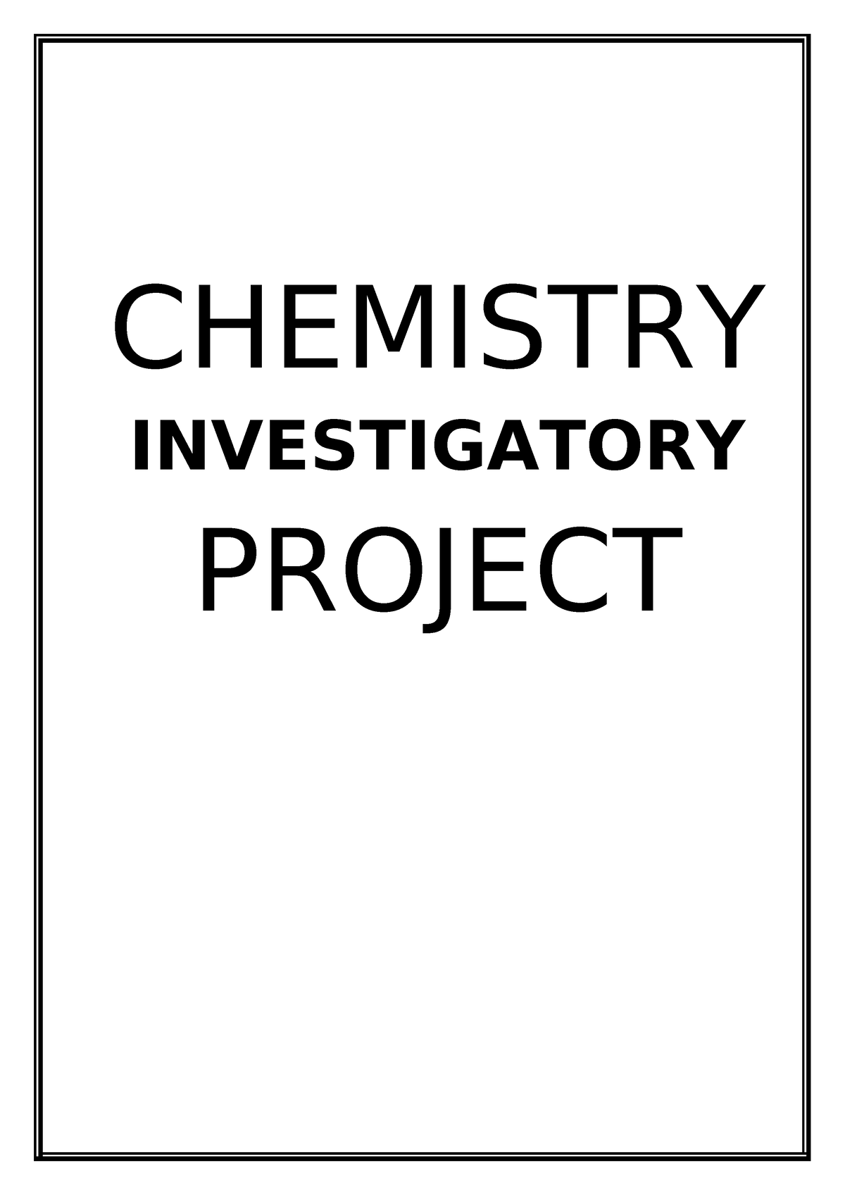 12 Investigatory Project - CHEMISTRY INVESTIGATORY PROJECT Board Roll ...