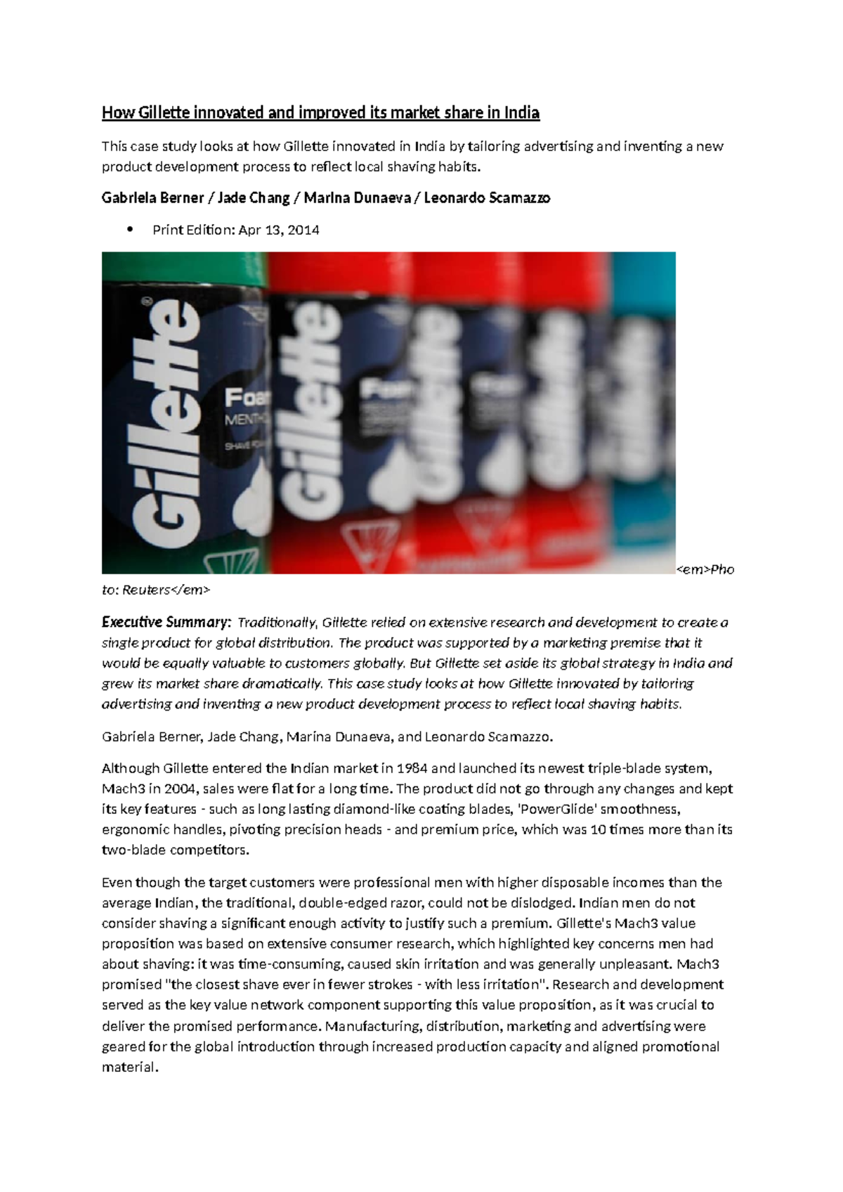 How Gillette innovated and improved its market share in India ...