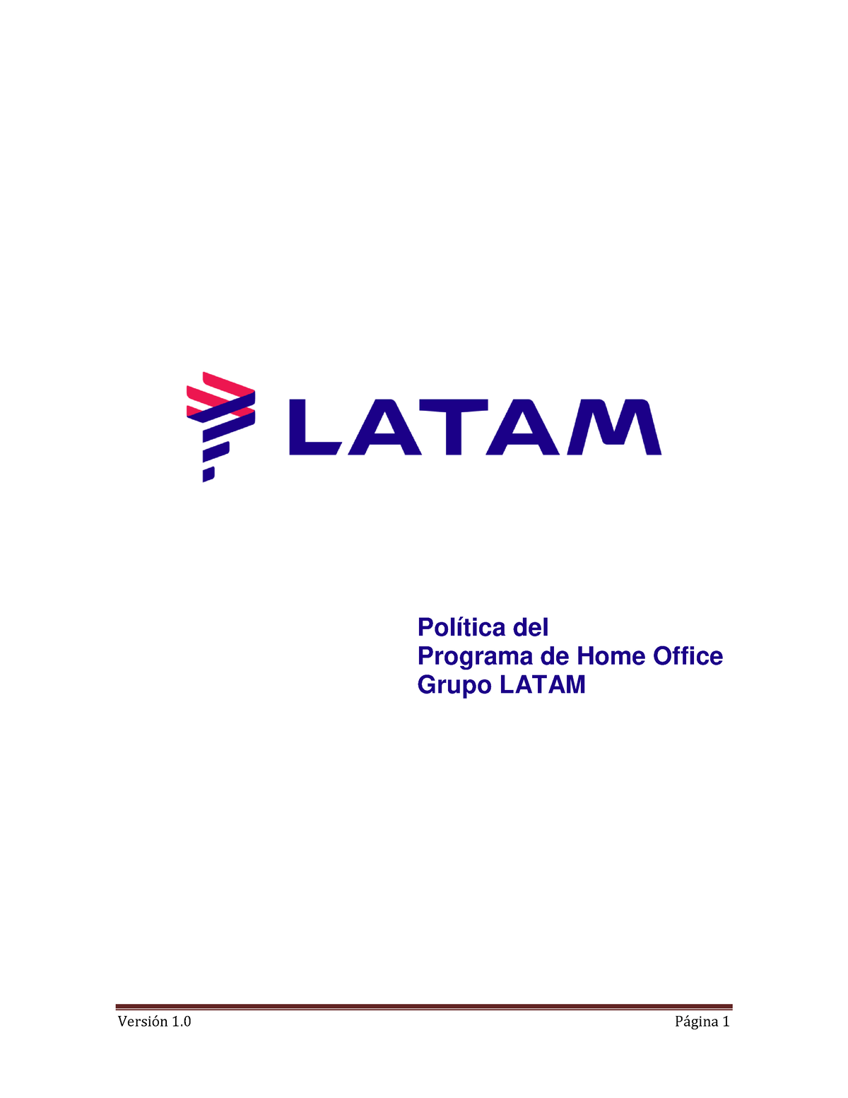 Politica Programa Home Office - Política del Programa de Home Office Grupo  LATAM Programa de Home - Studocu