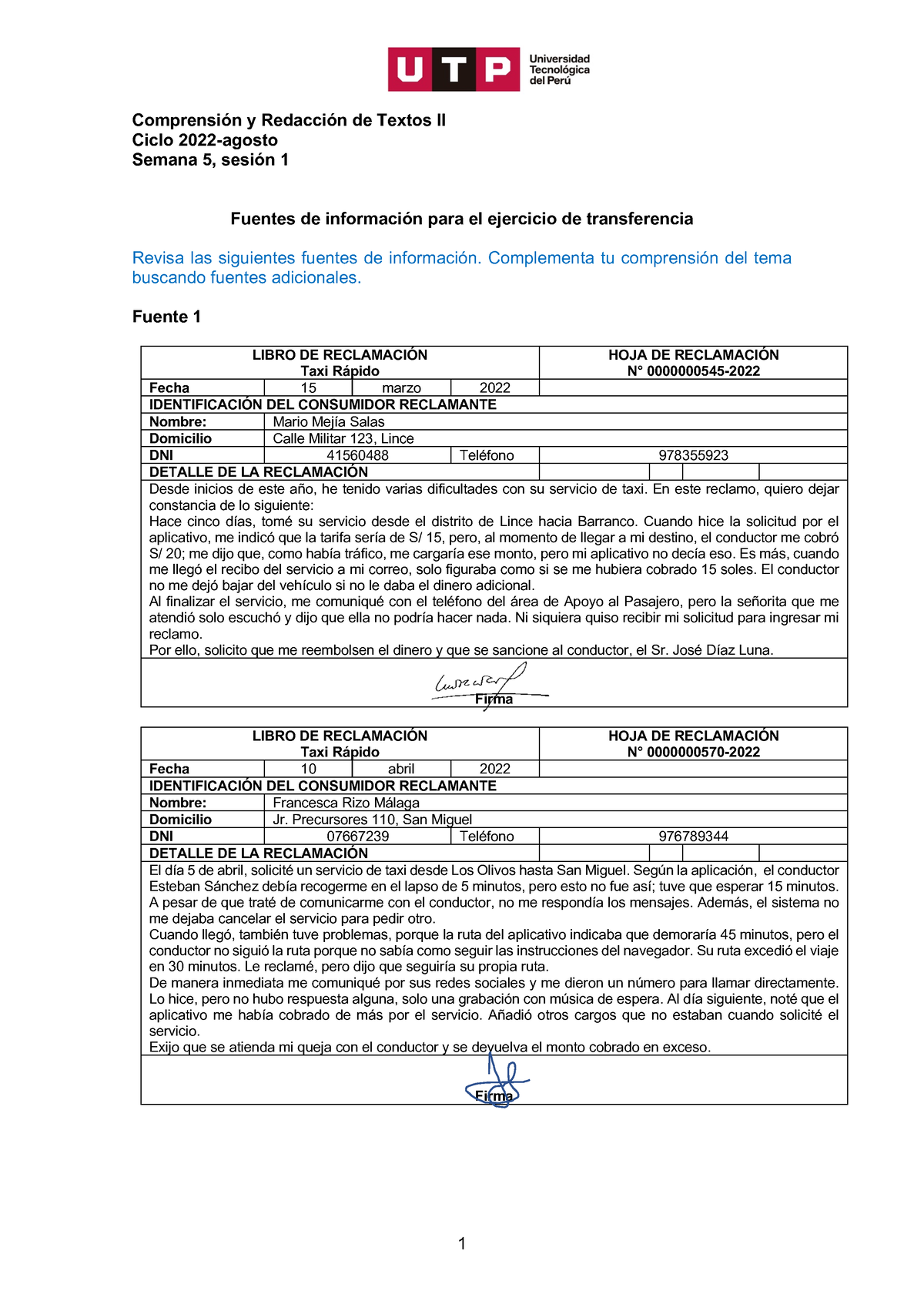 S05. S1 - Fuentes De Información Ejercicio De Transferencia ...