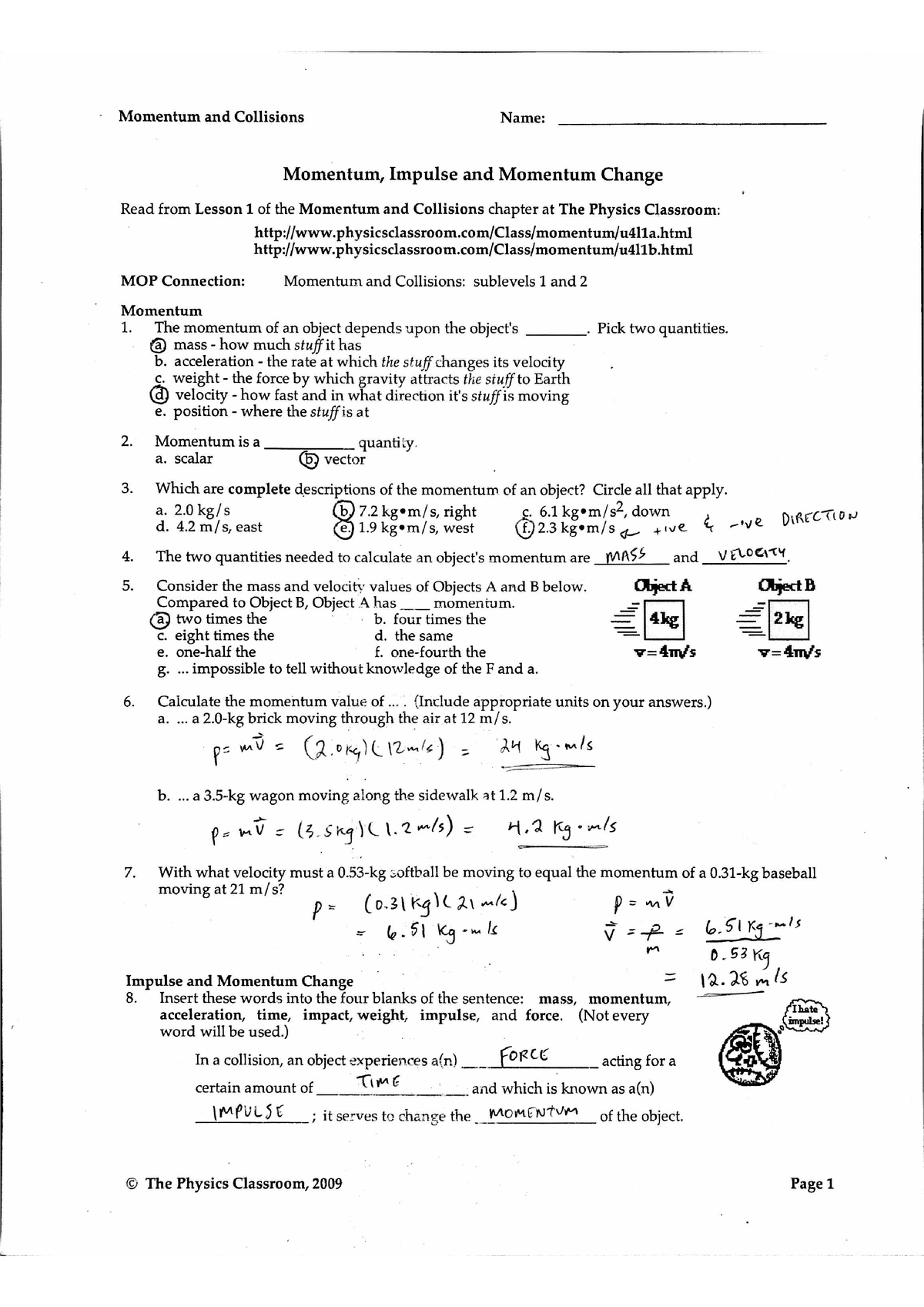 momentum-and-impulse-answer-key-studocu