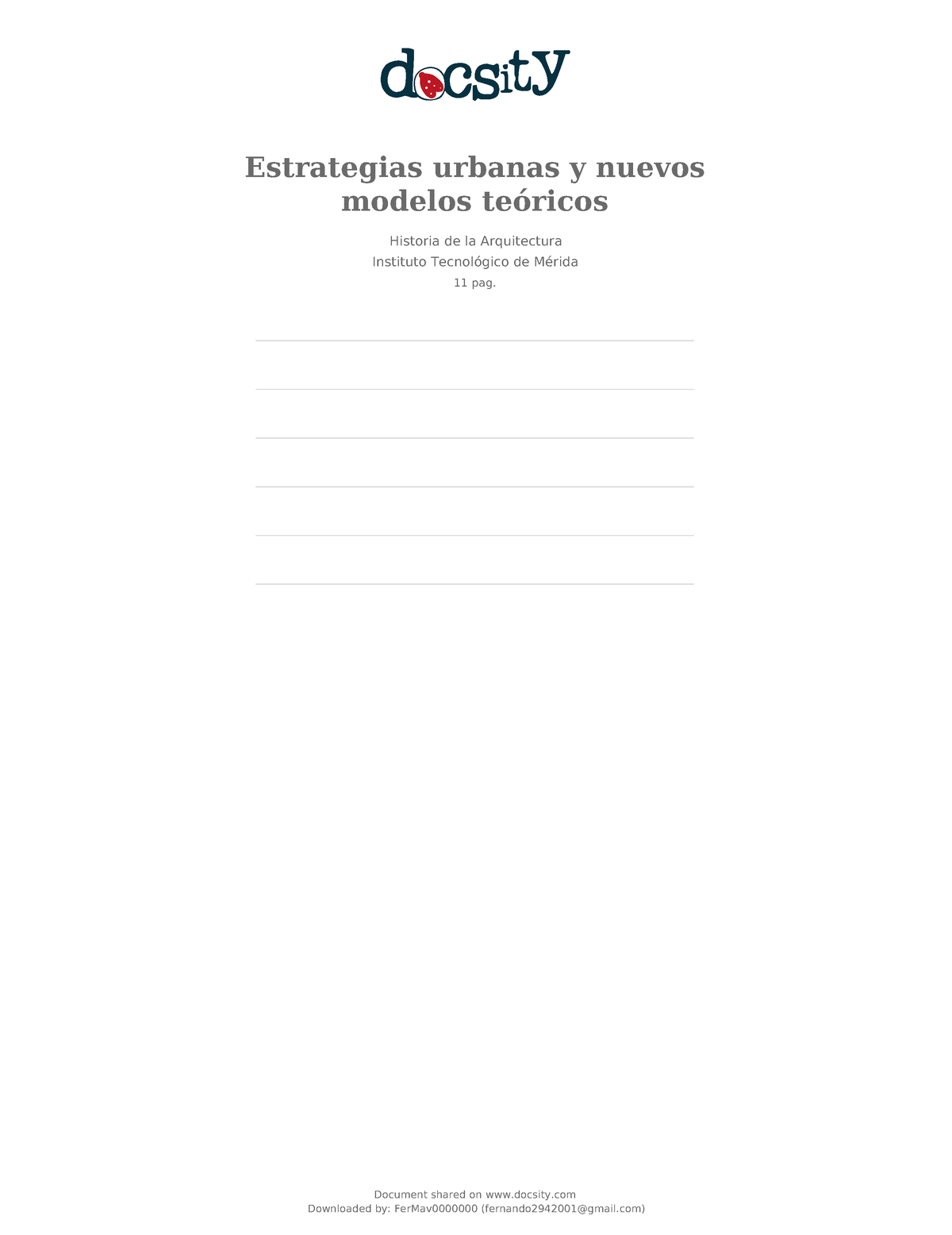 Docsity Estrategias Urbanas Y Nuevos Modelos Teoricos - Estrategias ...