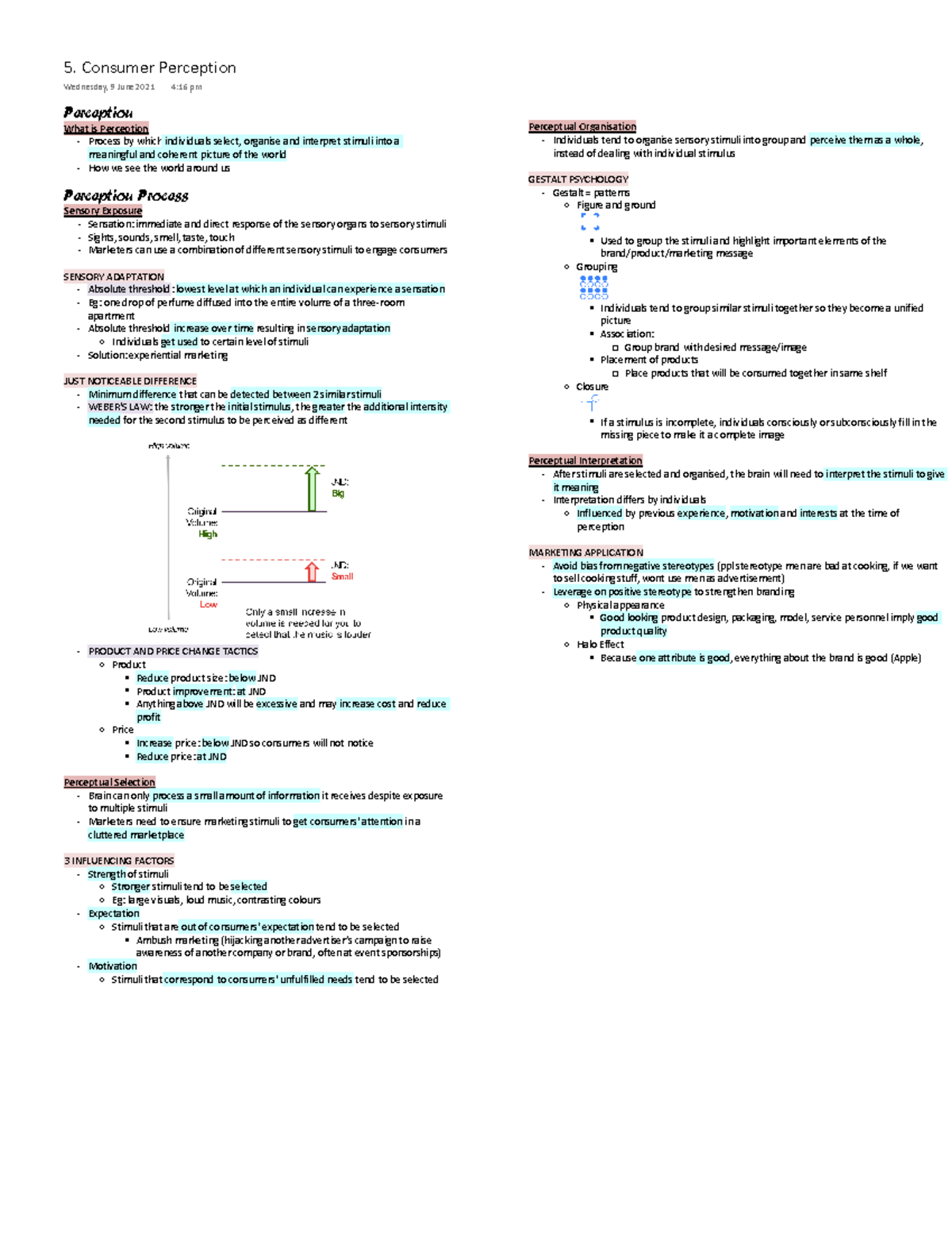 Consumer Perception - Chapter 5 notes - Perception What is Perception ...
