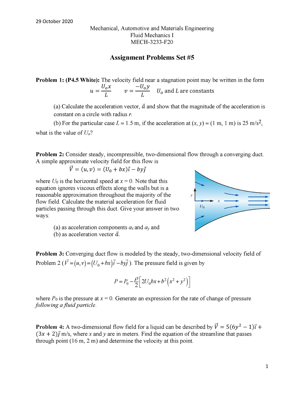 Assignment 5 F Solutions Mechanical Automotive And Materials Engineering Fluid Studocu