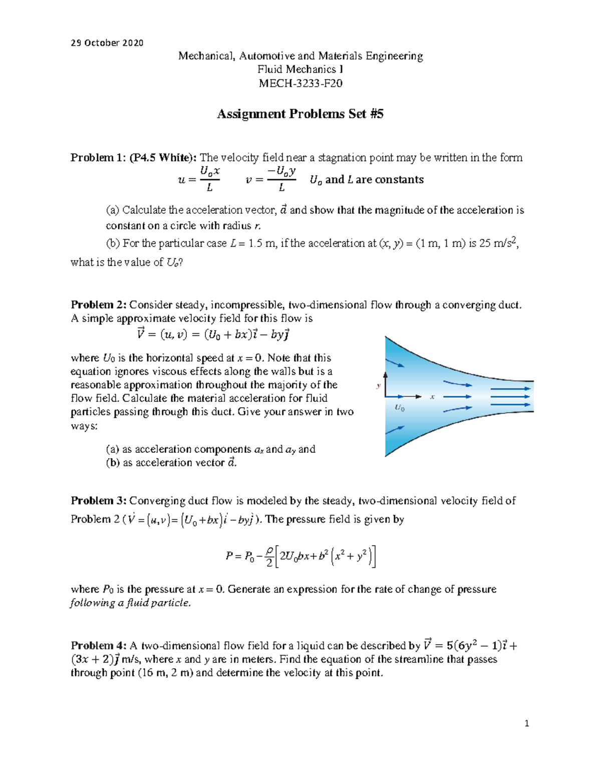 Assignment 5 F Solutions Mechanical Automotive And Materials Engineering Fluid Studocu