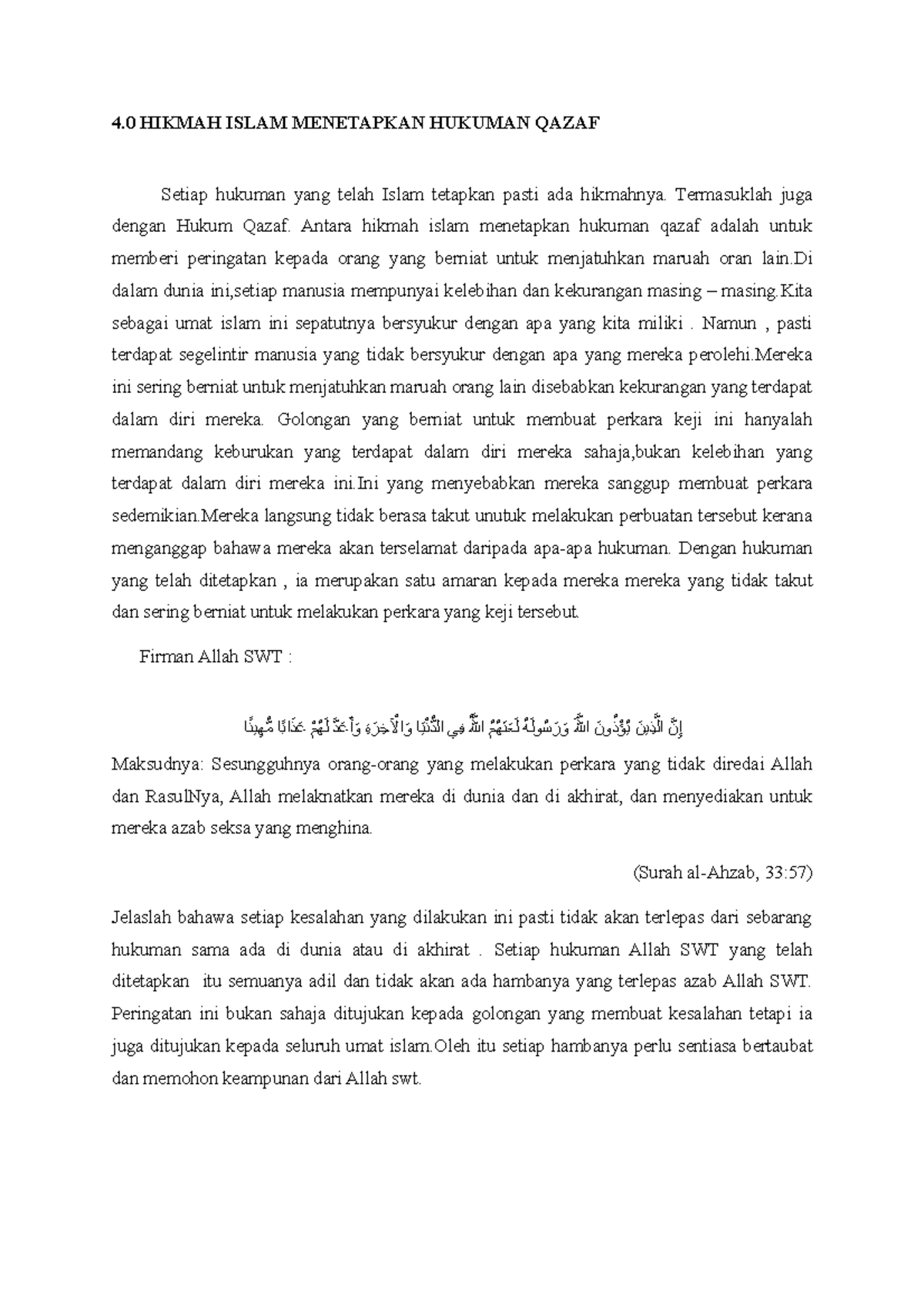 Hikmah islam menetapkan hukum qazaf - 4 HIKMAH ISLAM MENETAPKAN HUKUMAN ...