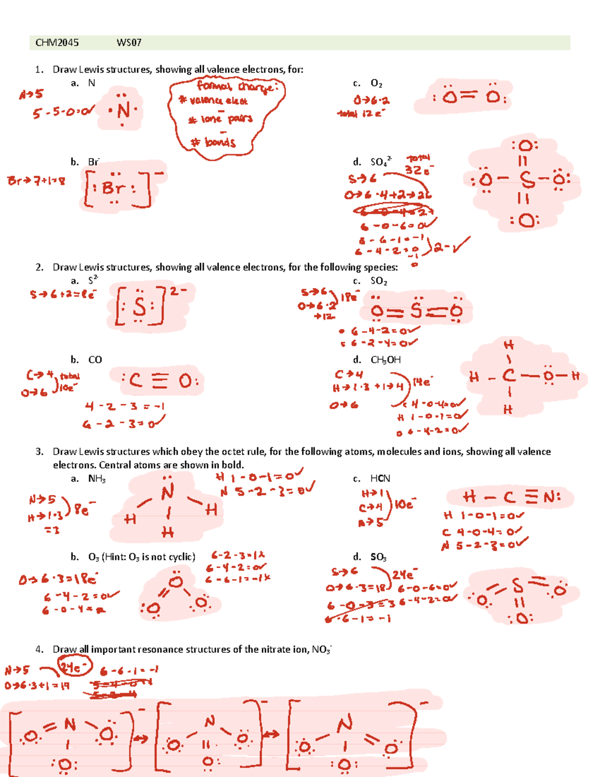 Valence Electrons Lewis Dot Structure Worksheet ️electron