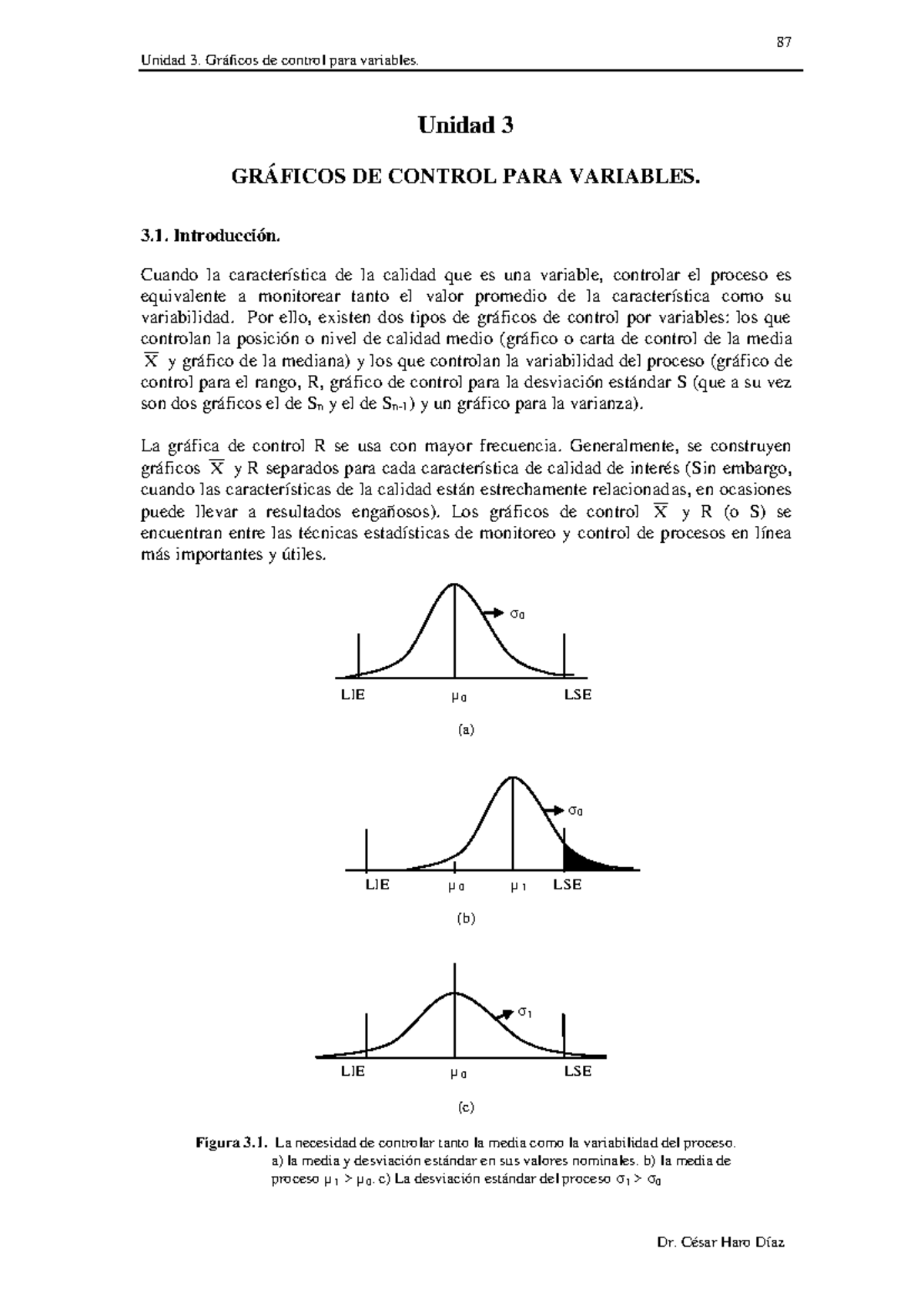 Unidad 3 - 2024 - ####### Unidad 3. Gráficos de control para variables ...