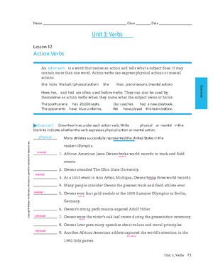 Aaliyah Abrams - Unit 2 Nouns. Bell Ringer - Unit 2: Nouns Lesson 7 