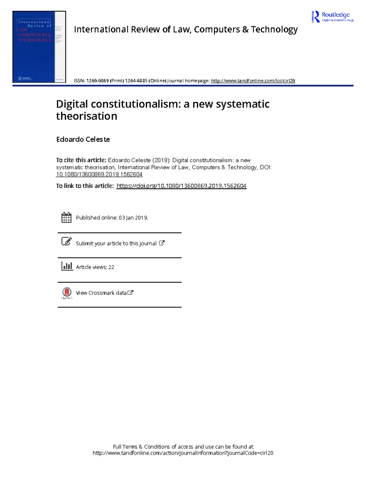 Celeste 2019 DC new systematic theorisation - Full Terms & Conditions ...