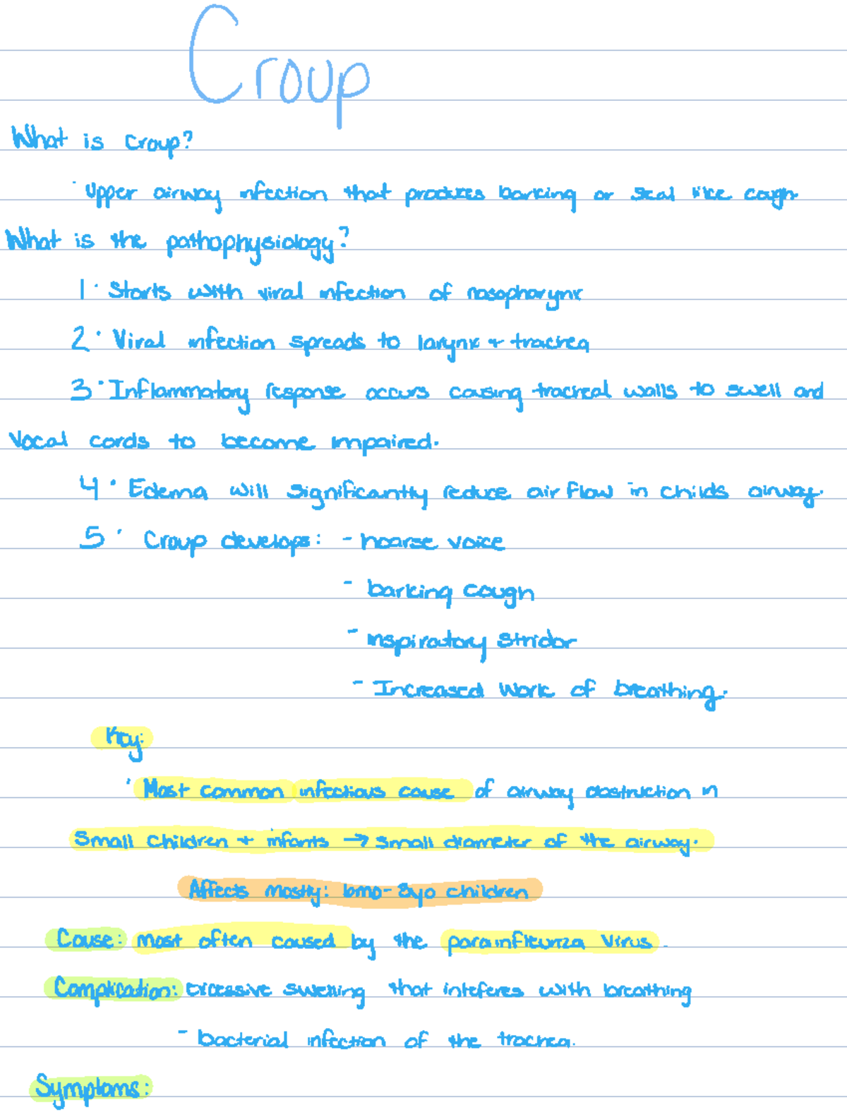 Croup Notes - Croup What is croup Upper airway infection that produces ...