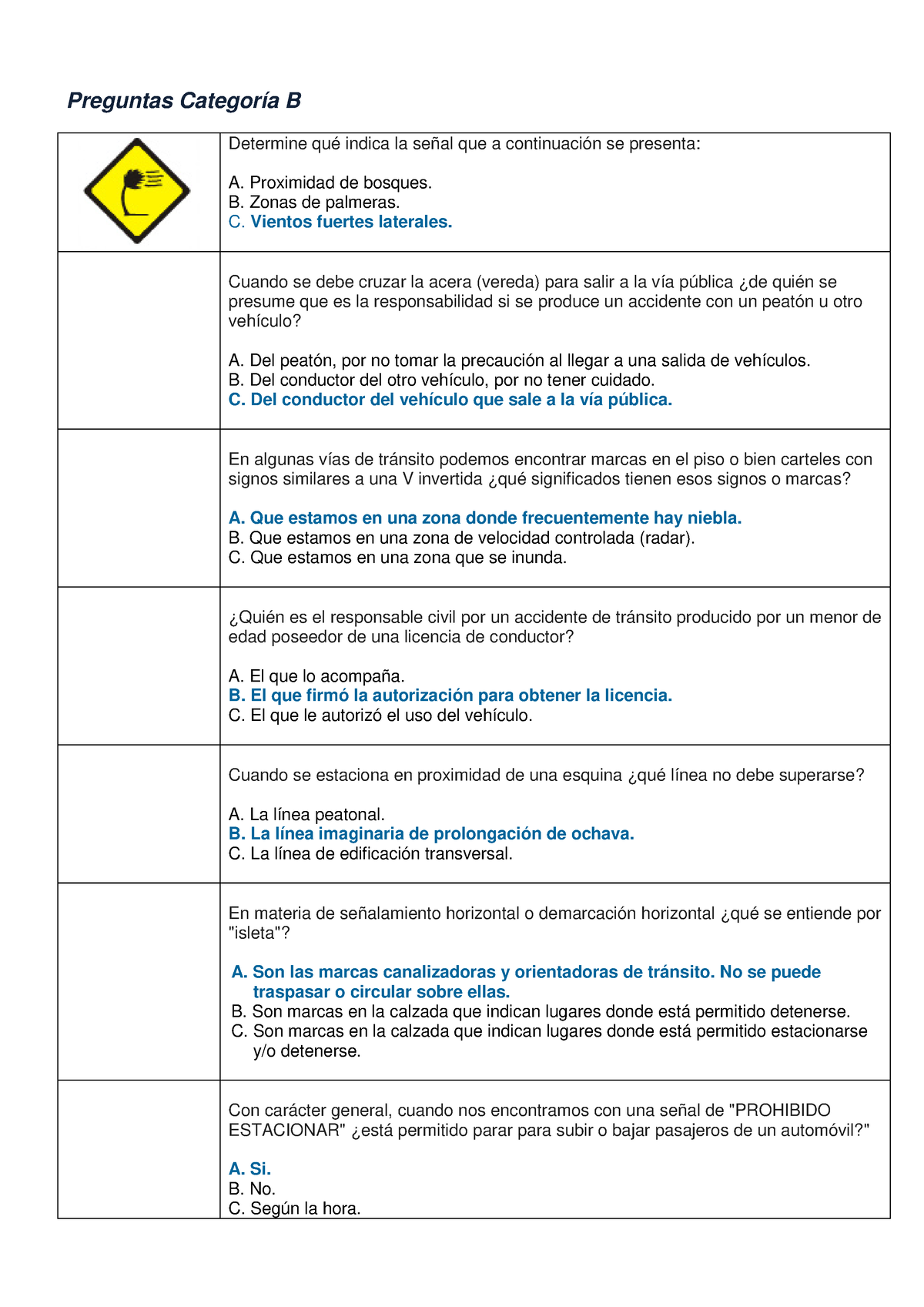 Preguntas-categoria-b - Preguntas Categoría B Buenos Aires Determine ...