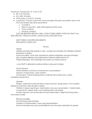 Discussion Readings - Summary Intro To Comparative Politics - Week 1 ...