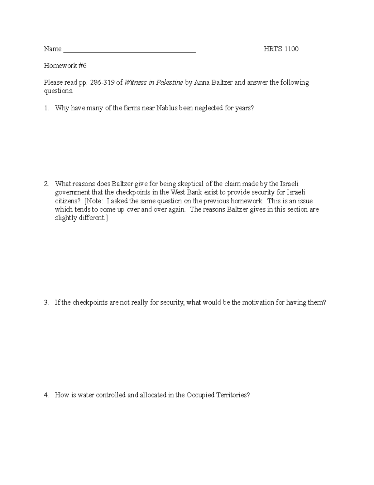 Homework+#6+ +Baltzer+pp+286 319 - Name ...