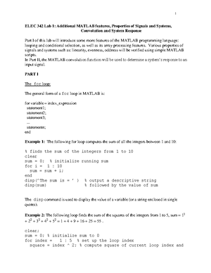ELEC342 Course outline - ELEC 342 Discrete Time Signals and Systems ...