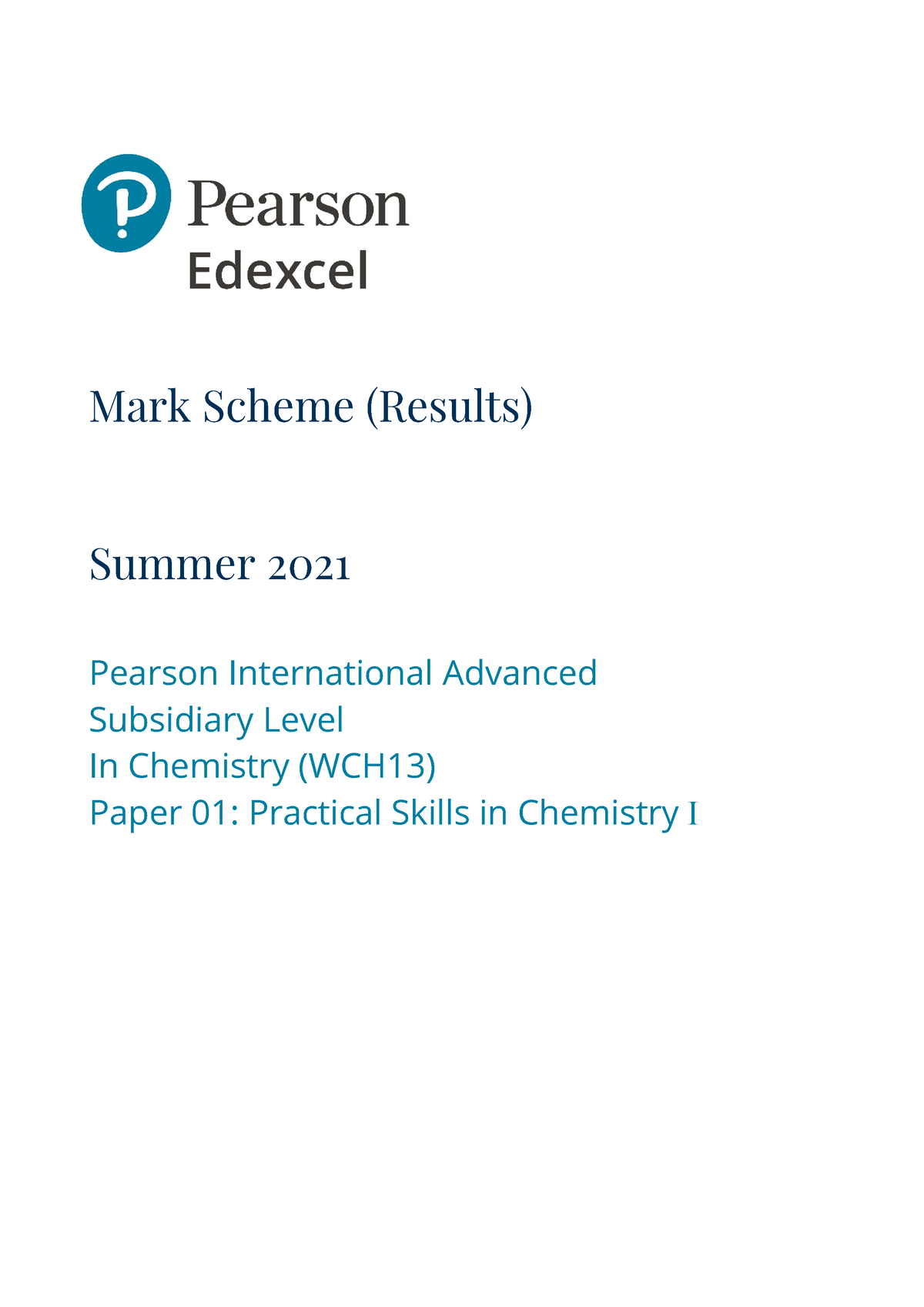 Solutions To 2021 Final Practice Problems - Mark Scheme (Results ...