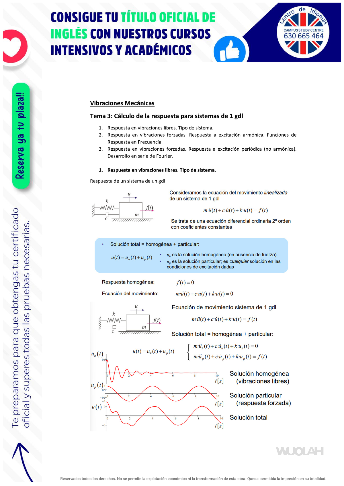 Wuolah Free Vibraciones Mecanicas Libreta Tema 3 - Vibraciones ...