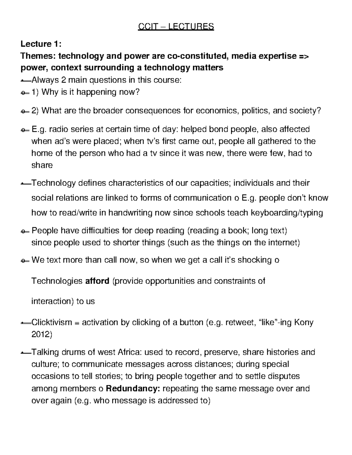Lecture Notes (14) - CCIT – LECTURES Lecture 1: Themes: technology and ...