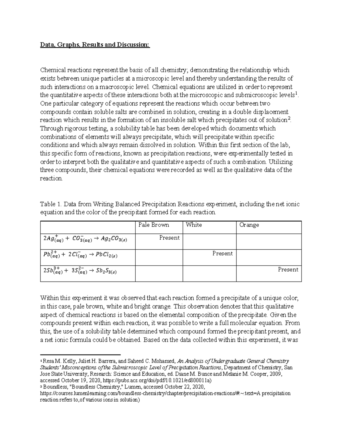 Equilibrium Lab - Lab 4 - Gata, Graphs, Results and Giscussion ...
