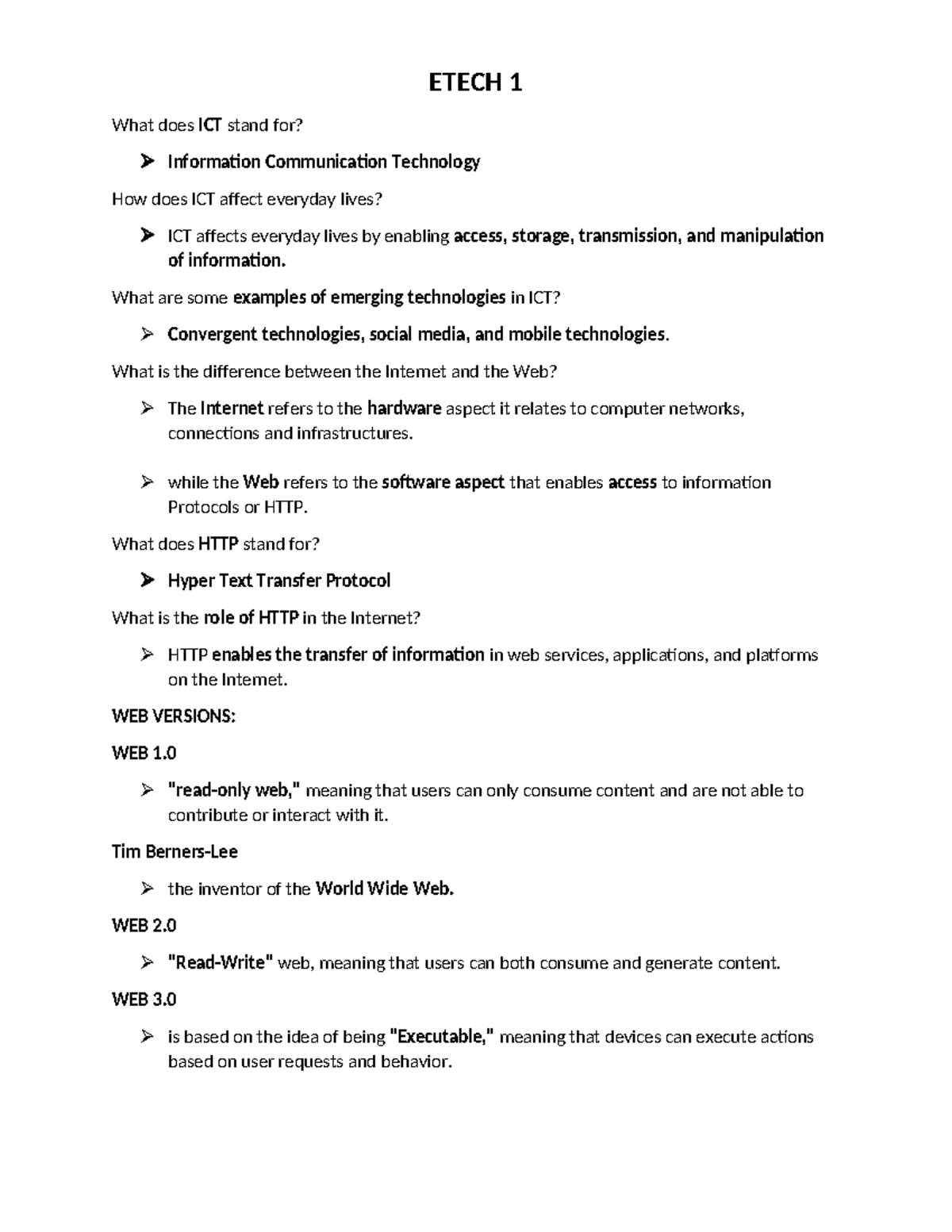 EtechReviewer empowerment technology ETECH 1 What does ICT stand