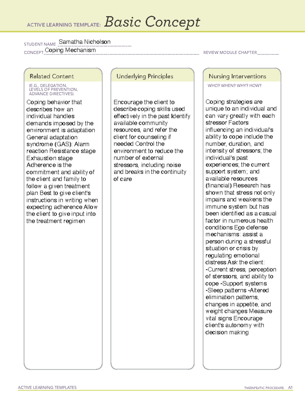 Ati Active Learning Template Basic Concept Management Of Care 2023