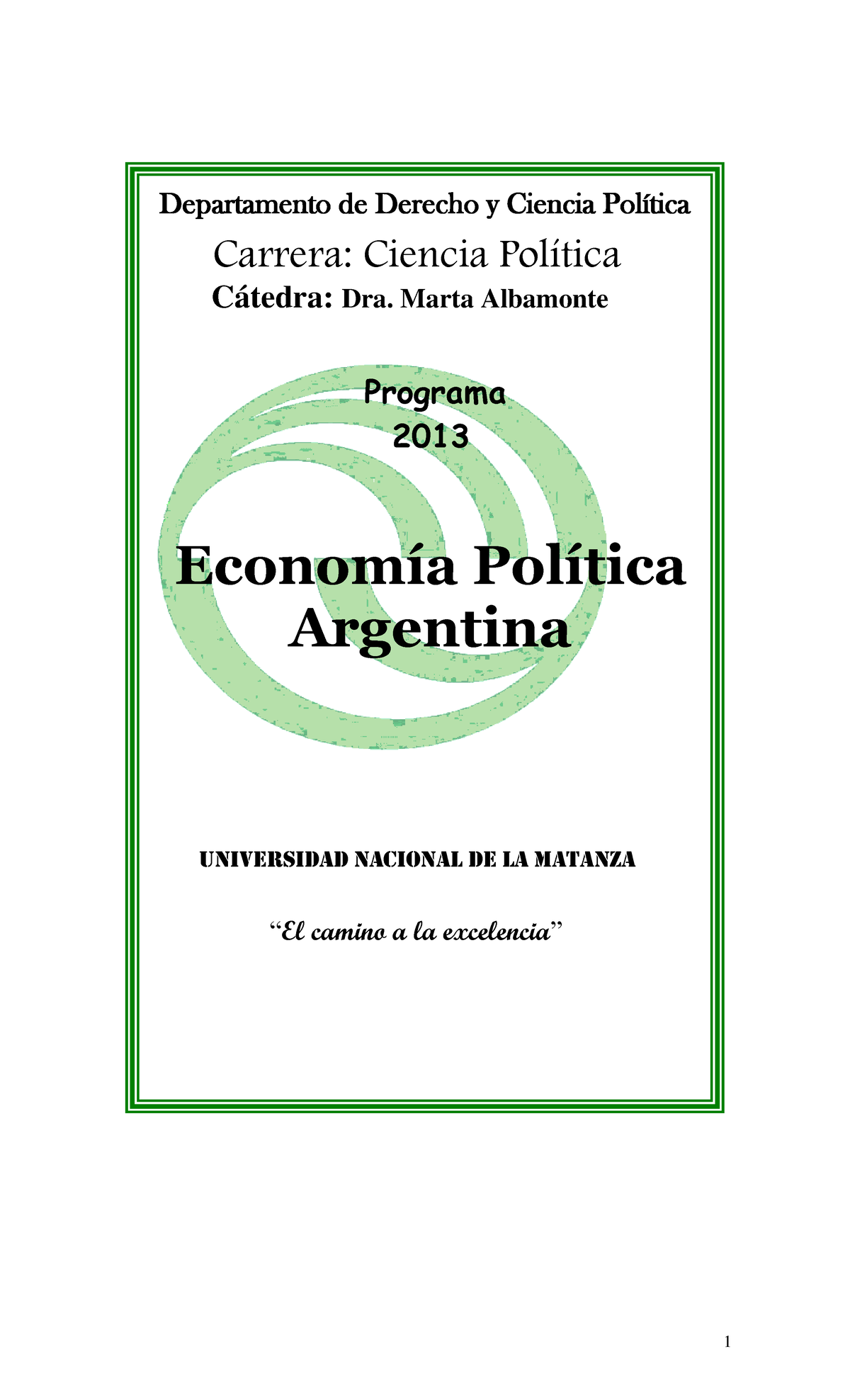 369 Economa Poltica Argentina Albamonte - Departamento de Derecho y ...
