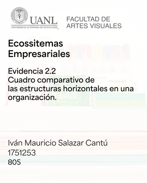 Evidencia 2 - UNIVERSIDAD AUTONOMA DE NUEVO LEON Facultad de Artes ...