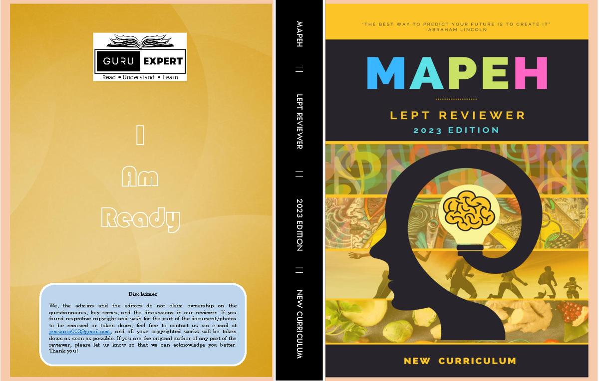 Cover F And B- Mapeh - Info - MAPEH || LEPT REVIEWER | | 2023 EDITION ...