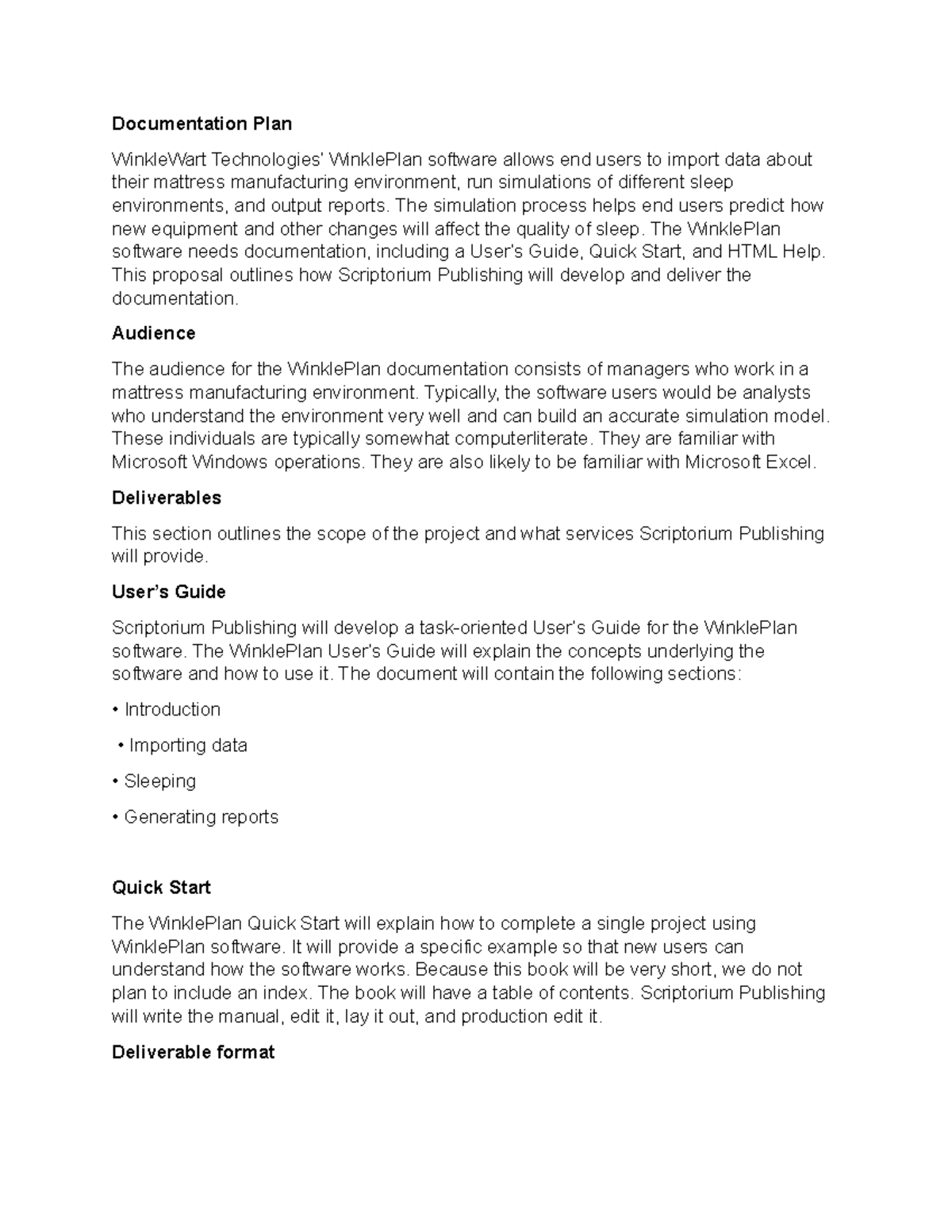 Guide in Planning and Writing Technical Content - Documentation Plan ...