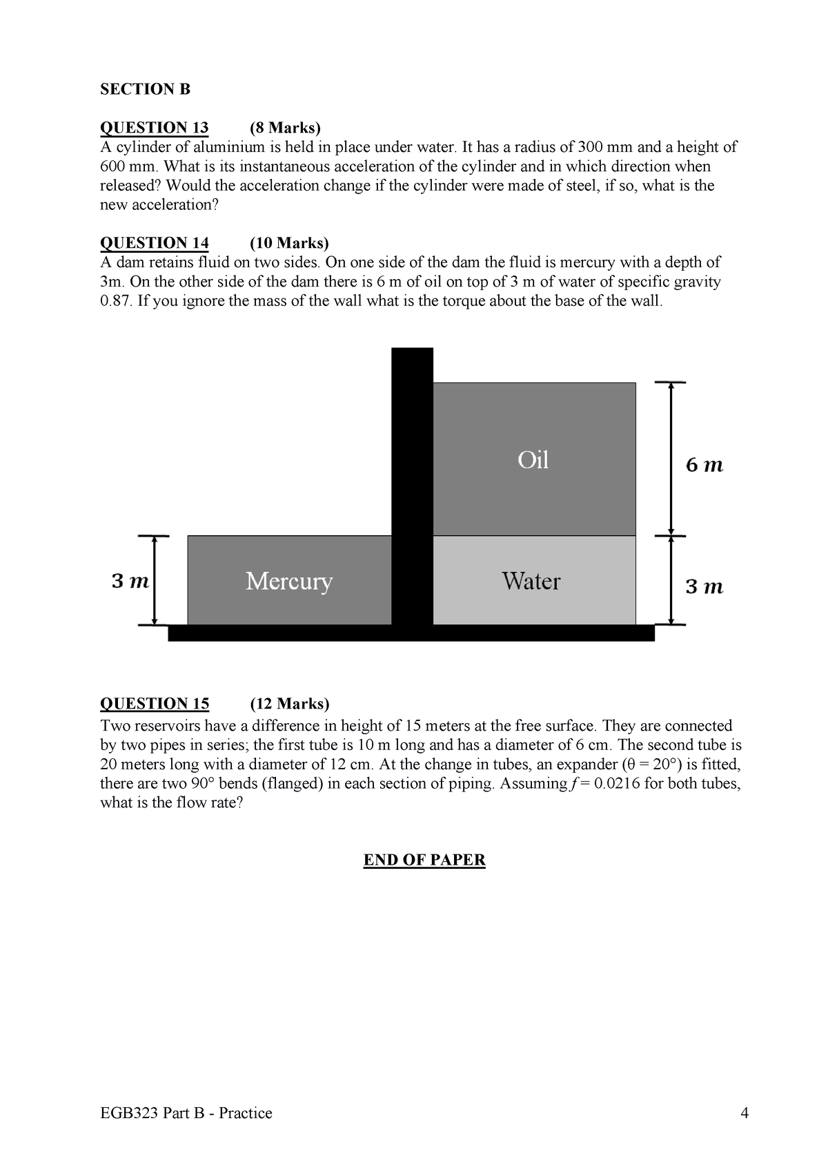 EGB323 Exam Part B Practice Problems(1) - EGB323 Part B - Practice 4 ...