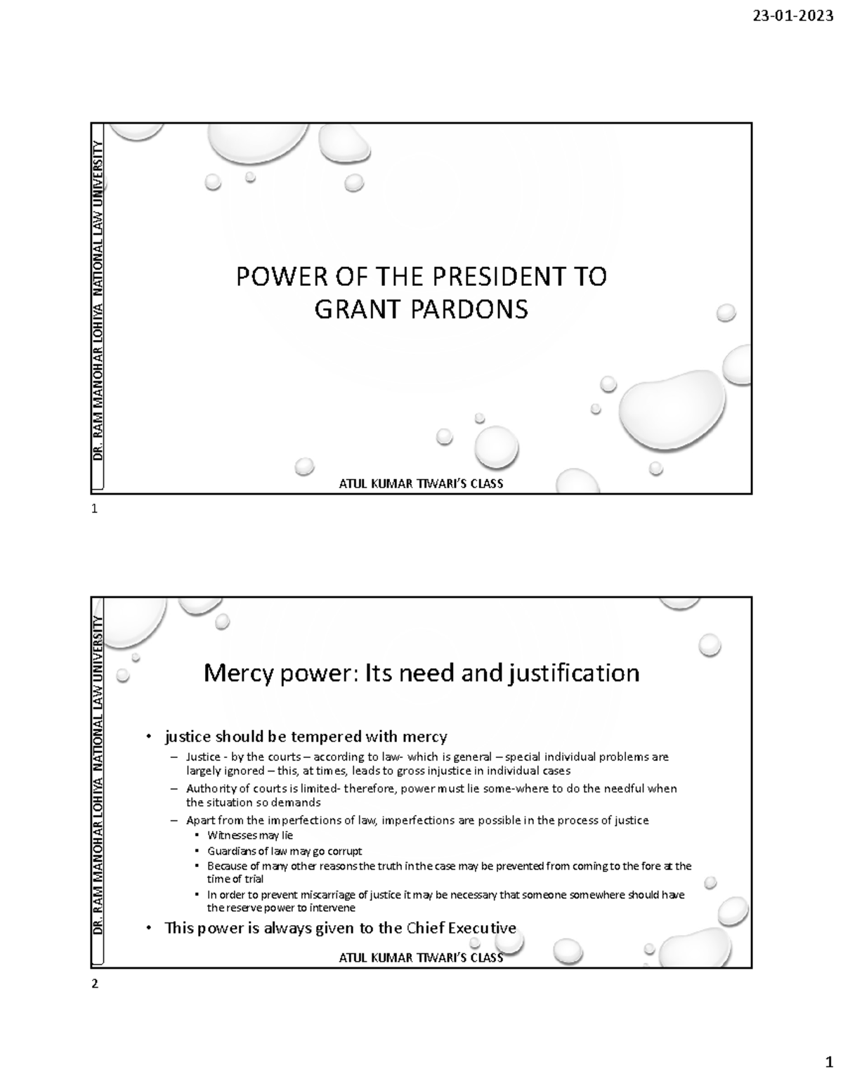 2. Pardoning Power - POWER OF THE PRESIDENT TO GRANT PARDONS DR. RAM ...