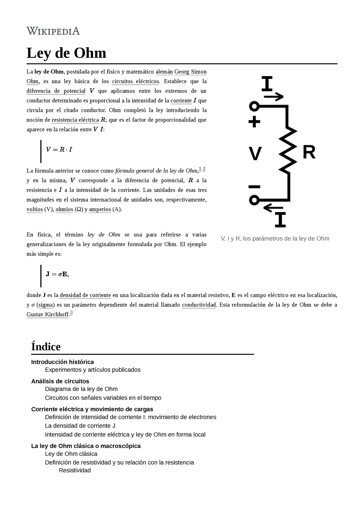 U9 Pp 216 Ley Ohm - Apuntes - Ley De Ohm La Ley De Ohm, Postulada Por ...