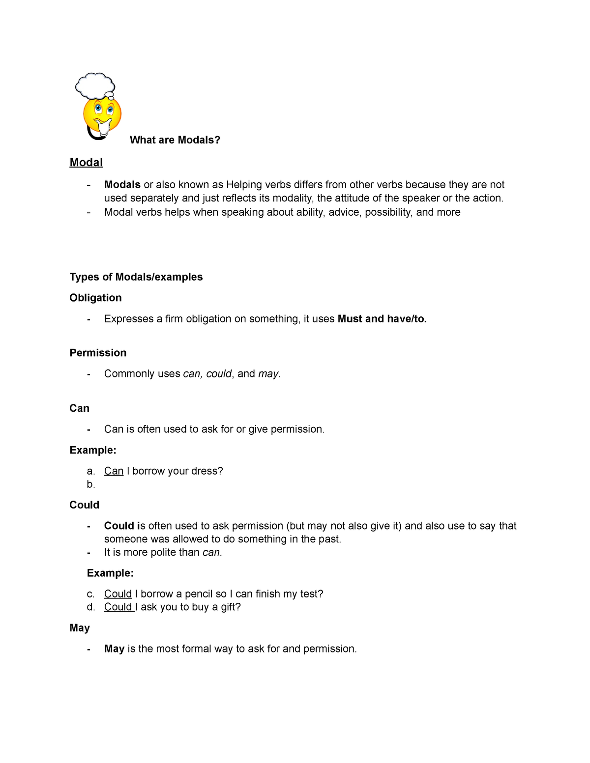 What are Modals - Modal Verbs - What are Modals? Modal - Modals or also ...