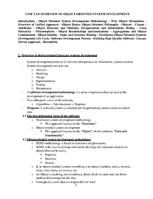 OOAD Chapter 3 - OOAD Lecture Notes - Chapter 3: Object Oriented Design ...