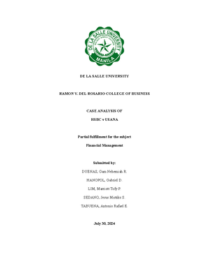 Template-Group Final Project Company Analysis 28329 2 - DE LA SALLE ...