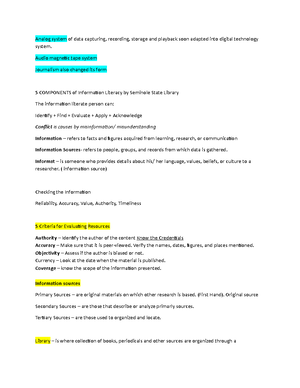 Media Information Literacy Lecture Notes - Second Semester - Literacy ...