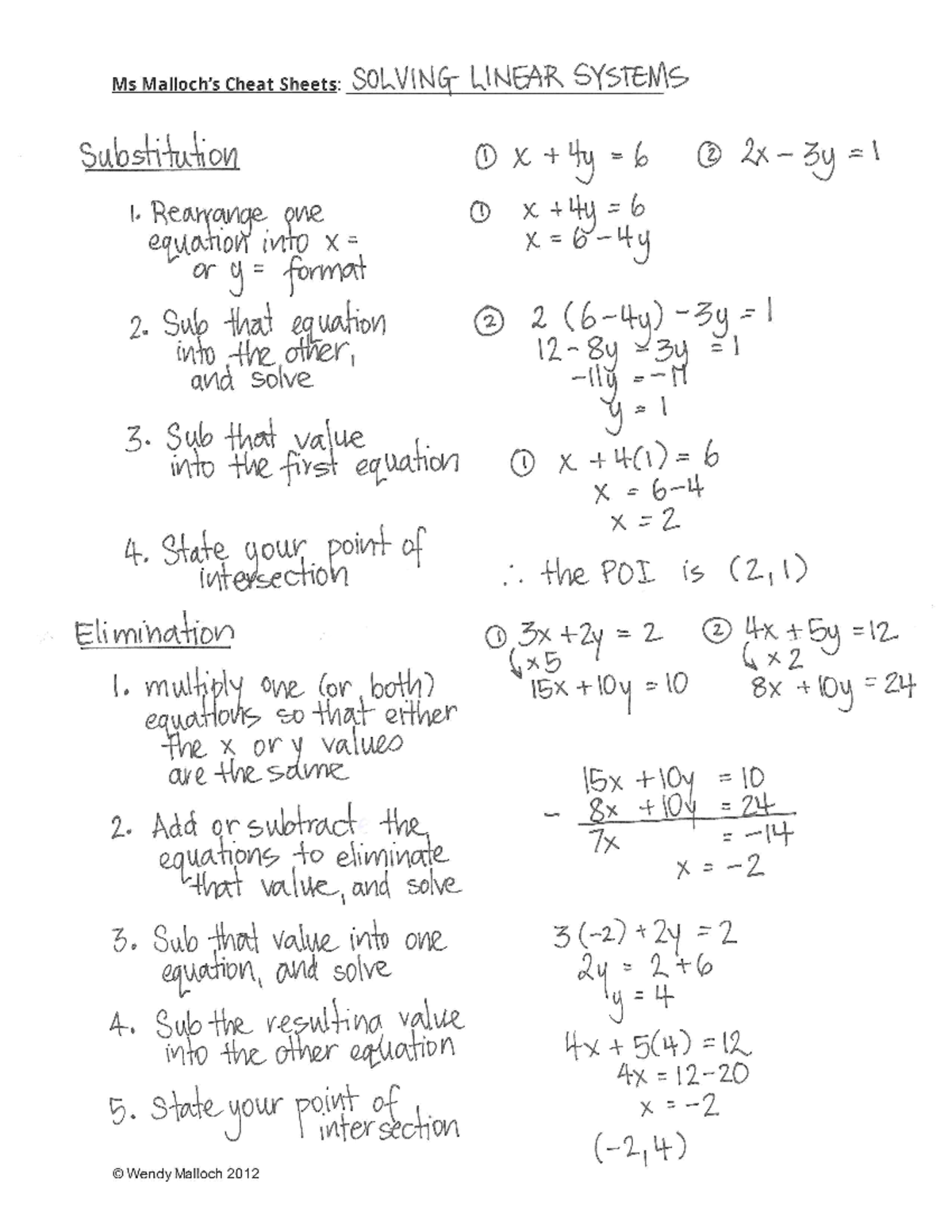 Substitution and Elimination - Studocu