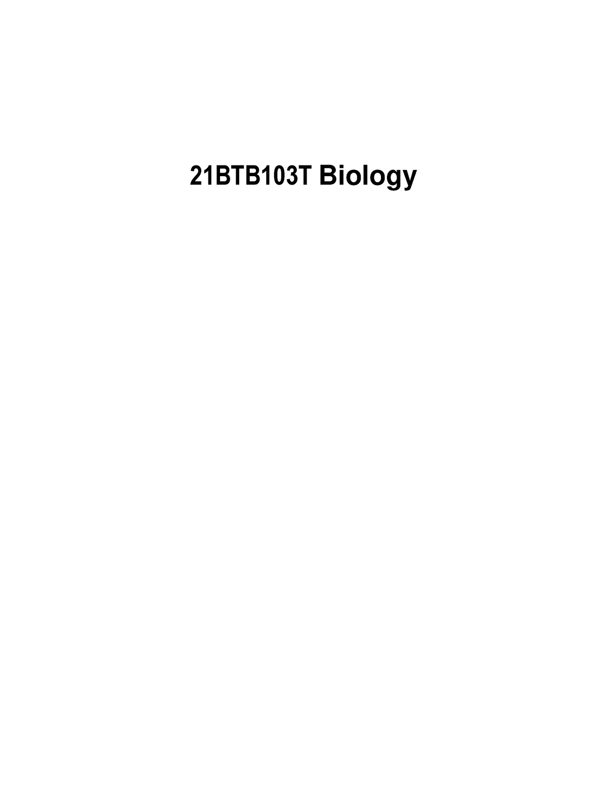 Final UNIT 1 PPT 2023 For Reference-1 - 21BTB103T Biology UNIT- I 1 ...